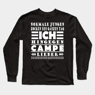 Campen Lagerfeuer Geschenk Wohnwagen Männer Long Sleeve T-Shirt